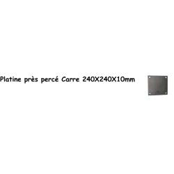 Platine Acier Carré Près Percé Professionnel