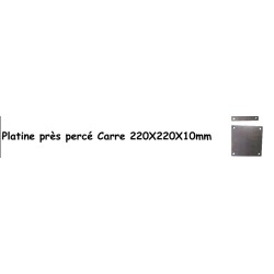 Platine Acier Carré Près Percé Professionnel