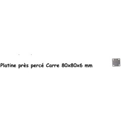 Platine Acier Carré Près Percé Professionnel
