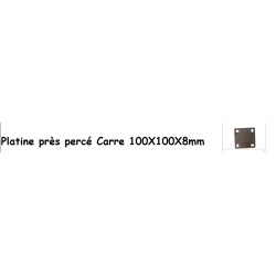 Platine Acier Carré Près Percé Professionnel