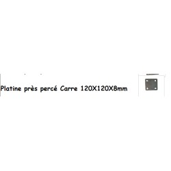 Platine Acier Carré Près Percé Professionnel
