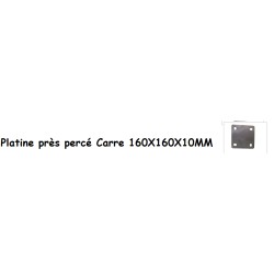 Platine Acier Carré Près Percé Professionnel