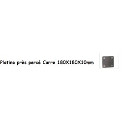 Platine Acier Carré Près Percé Professionnel