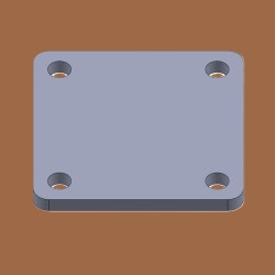 Platine Acier Carré Près Percé Professionnel