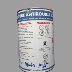 Peinture Noir Mat en Pot