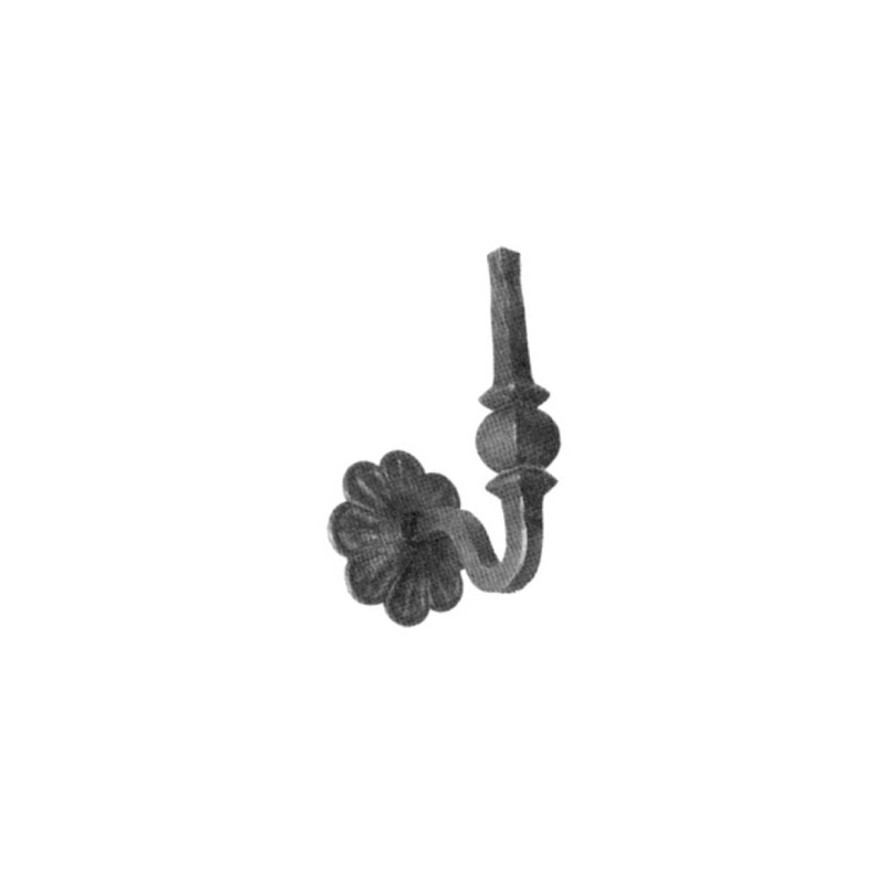 Support main courante HAUTEUR 180 mm x 95 mm LARGEUR - Déport L. 102 mm Carré 14x14